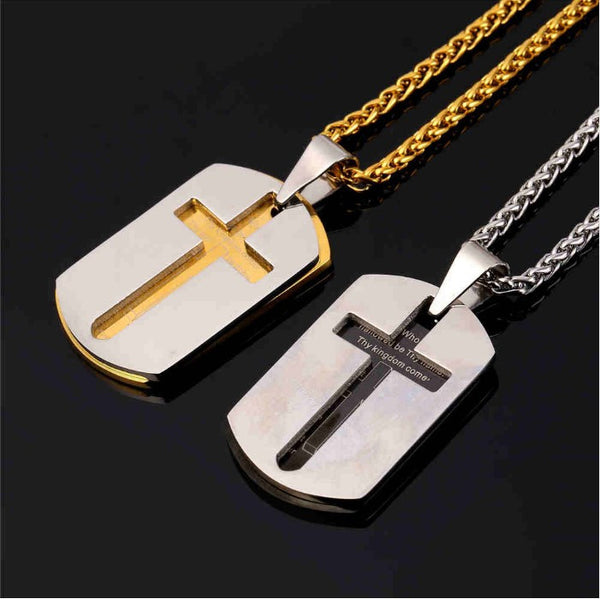 Bible Lords Prayer Pendant Necklace