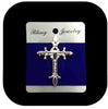 Rhinestone Jesus Cross Brooch