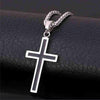 Trendy Black Cross Pendant & Necklace