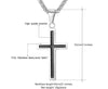 Trendy Black Cross Pendant & Necklace