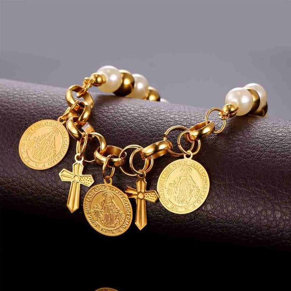 Cross Jesus Piece Bracelet